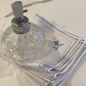 Antique Cristal Au aplomb crystal Bohemia hand cut 24% perfume bottle  spray